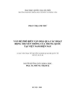 Phân Tích Ảnh Hưởng Văn Hóa Trung Quốc Tại Việt Nam Qua