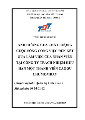 Ảnh Hưởng Của Chất Lượng Cuộc Sống Công Việc Đến Kết Quả