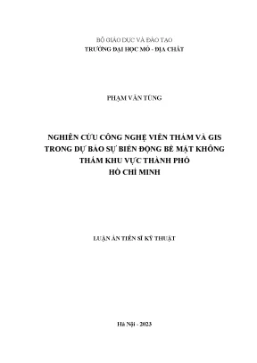 Nghiên cứu công nghệ viễn thám và GIS trong dự báo biến 