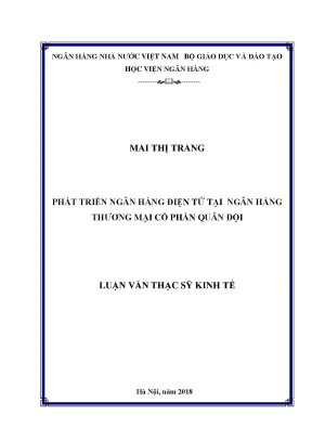 Phát Triển Ngân Hàng Điện Tử Tại Ngân Hàng Thương Mại Cổ