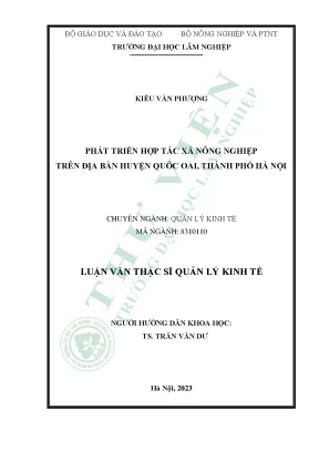 Phát Triển Hợp Tác Xã Nông Nghiệp Tại Huyện Quốc Oai, Hà Nội