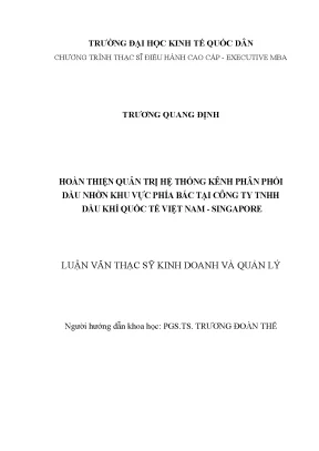 Chương Trình Thạc Sĩ MBA: Hoàn Thiện Quản Trị Kênh Phân 