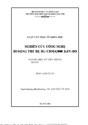 Nghiên Cứu Công Nghệ Di Động 3G: CDMA2000 1xEV-DO