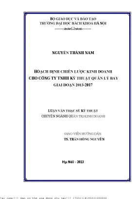 Chiến Lược Kinh Doanh Công Ty TNHH Kỹ Thuật Quản Lý Bay