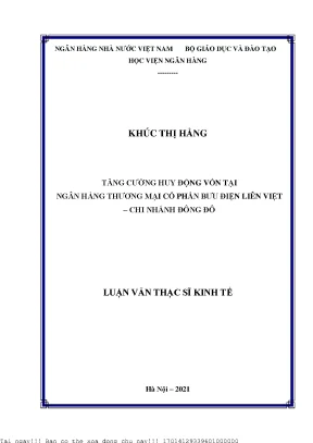 Tăng Cường Huy Động Vốn Tại Ngân Hàng Thương Mại Cổ Phần