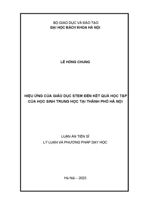 Tác động của giáo dục STEM đến kết quả học tập của học 