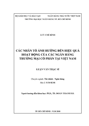Các Nhân Tố Ảnh Hưởng Đến Hiệu Quả Hoạt Động Của Ngân