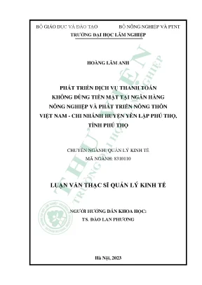 Phát Triển Dịch Vụ Thanh Toán Không Dùng Tiền Mặt Tại