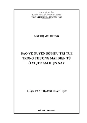 Bảo Vệ Quyền Sở Hữu Trí Tuệ Trong Thương Mại Điện Tử Tại 