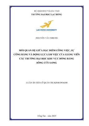 Nâng Cao Động Lực Làm Việc Của Giảng Viên Tại Các Trường