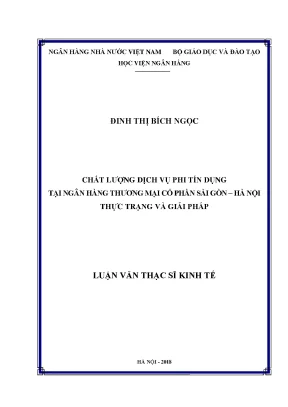 Chất lượng dịch vụ phi tín dụng tại Ngân hàng Thương mại