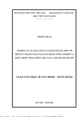 Nghiên Cứu Sự Hài Lòng Của Khách Hàng Đối Với Dịch Vụ