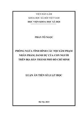 Phòng Ngừa Tội Xâm Phạm Nhân Phẩm và Danh Dự Con Người