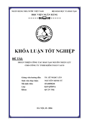 Hoàn thiện công tác đào tạo nguồn nhân lực tại Công ty