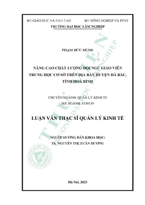 Nâng Cao Chất Lượng Đội Ngũ Giáo Viên Trung Học Cơ Sở
