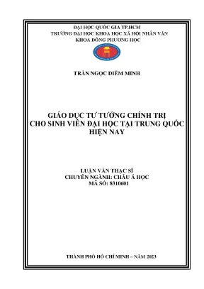 Giáo Dục Tư Tưởng Chính Trị Cho Sinh Viên Đại Học Tại 