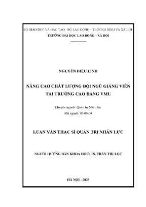 Nâng Cao Chất Lượng Đội Ngũ Giảng Viên Tại Trường Cao