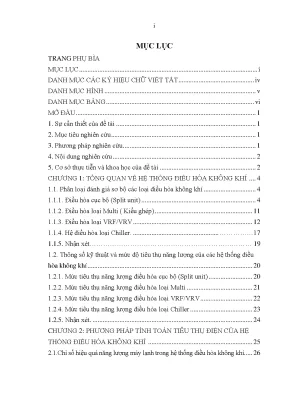 Hệ Thống Điều Hòa Không Khí: Phân Tích Tiêu Thụ Năng 