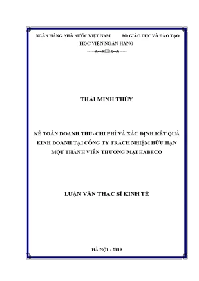 Kế Toán Doanh Thu, Chi Phí và Kết Quả Kinh Doanh tại