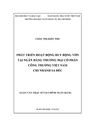 Phát Triển Hoạt Động Huy Động Vốn Tại VietinBank Chi