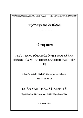 Tác Động Của Đô La Hóa Đến Chính Sách Tiền Tệ Ở Việt Nam