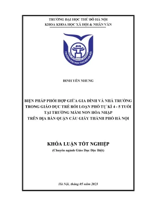 Biện Pháp Phối Hợp Giữa Gia Đình Và Nhà Trường Trong 
