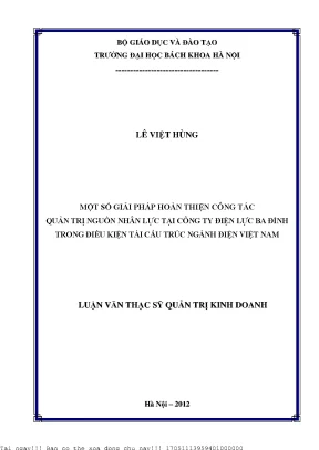 Giải Pháp Tối Ưu Quản Trị Nguồn Nhân Lực Tại Công Ty