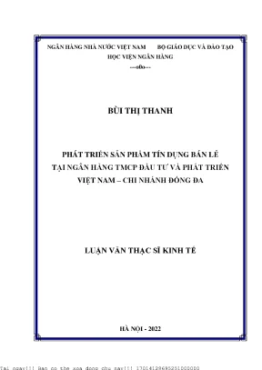 Phát Triển Sản Phẩm Tín Dụng Bán Lẻ Tại Ngân Hàng TMCP