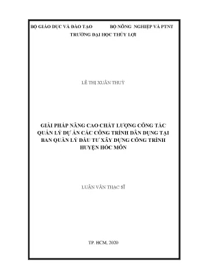 Giải Pháp Nâng Cao Chất Lượng Quản Lý Dự Án Công Trình