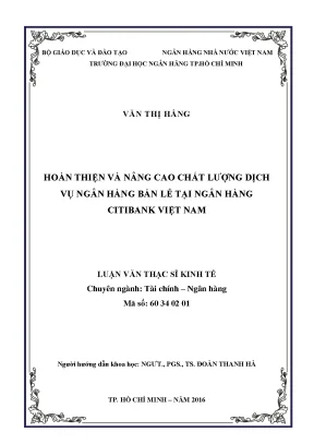Nâng cao chất lượng dịch vụ ngân hàng bán lẻ tại