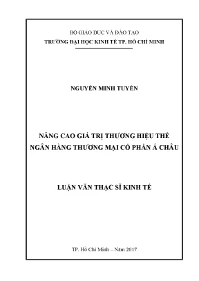 Nâng Cao Giá Trị Thương Hiệu Thẻ Ngân Hàng TMCP Á Châu