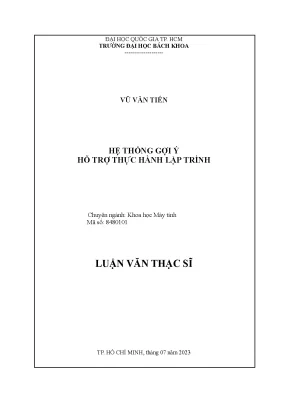 Hệ Thống Gợi Ý Hỗ Trợ Thực Hành Lập Trình Hiệu Quả
