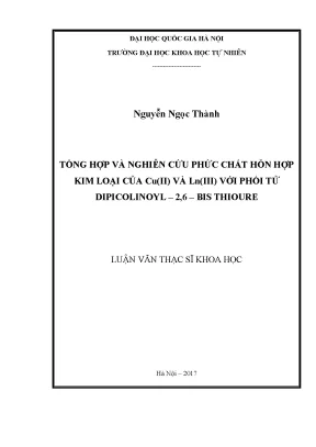 Nghiên Cứu Phức Chất Hỗn Hợp Kim Loại Cu(II) và Ln(III)