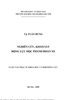 Nghiên Cứu Động Lực Học Phanh Đoàn Xe Tại Trường Đại Học