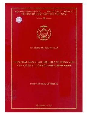 Biện Pháp Nâng Cao Hiệu Quả Sử Dụng Vốn Tại Công Ty Cổ