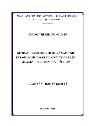Kế Toán Doanh Thu, Chi Phí và Kết Quả Kinh Doanh tại