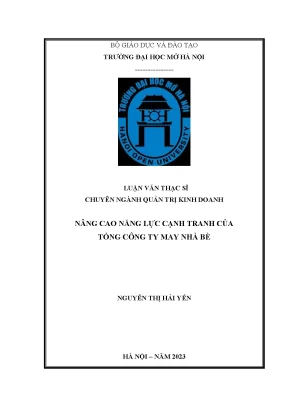 Nâng Cao Năng Lực Cạnh Tranh Của Tổng Công Ty May Nhà Bè