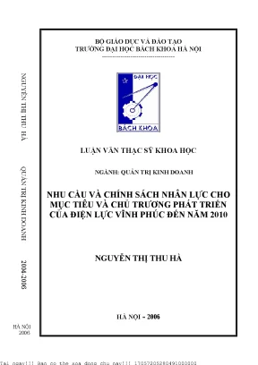 Chính Sách Nhân Lực và Nhu Cầu Phát Triển Điện Lực Vĩnh