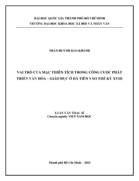Vai Trò Của Mạc Thiên Tích Trong Phát Triển Văn Hóa Giáo