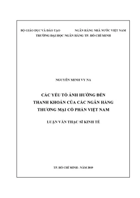 Các Yếu Tố Ảnh Hưởng Đến Thanh Khoản Của Ngân Hàng