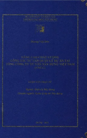 Nâng cao chất lượng công tác tư vấn quản lý dự án tại 
