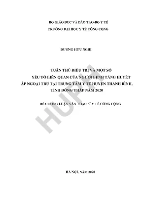 Nghiên Cứu Tuân Thủ Điều Trị Tăng Huyết Áp Tại Trung Tâm