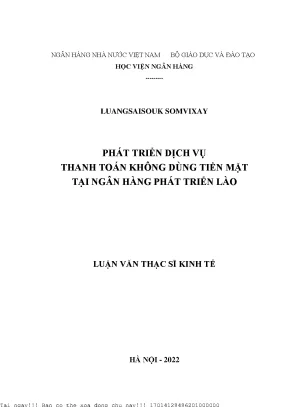 Phát Triển Dịch Vụ Thanh Toán Không Dùng Tiền Mặt Tại