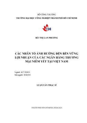 Những Nhân Tố Ảnh Hưởng Đến Lợi Nhuận Bền Vững Của Ngân