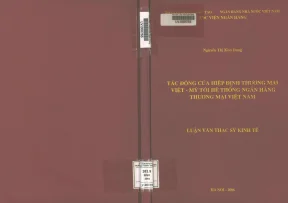 Tác Động Của Hiệp Định Thương Mại Việt - Mỹ Đến Ngân
