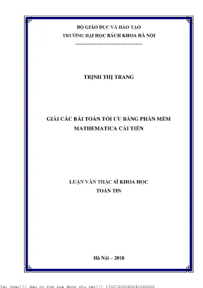 Giải Bài Toán Tối Ưu Bằng Phần Mềm Mathematica