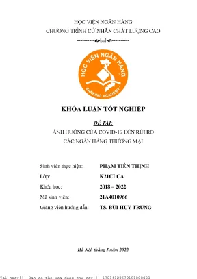 Ảnh Hưởng Của COVID-19 Đến Rủi Ro Ngân Hàng Thương Mại