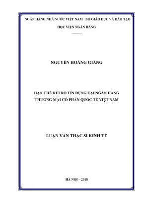 Giải Pháp Hạn Chế Rủi Ro Tín Dụng Tại Ngân Hàng Thương