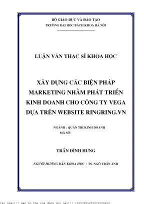 Biện Pháp Marketing Phát Triển Kinh Doanh Cho Công Ty