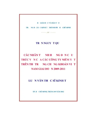 Phân Tích Tác Động Của Các Doanh Nghiệp Niêm Yết Tại Thị 